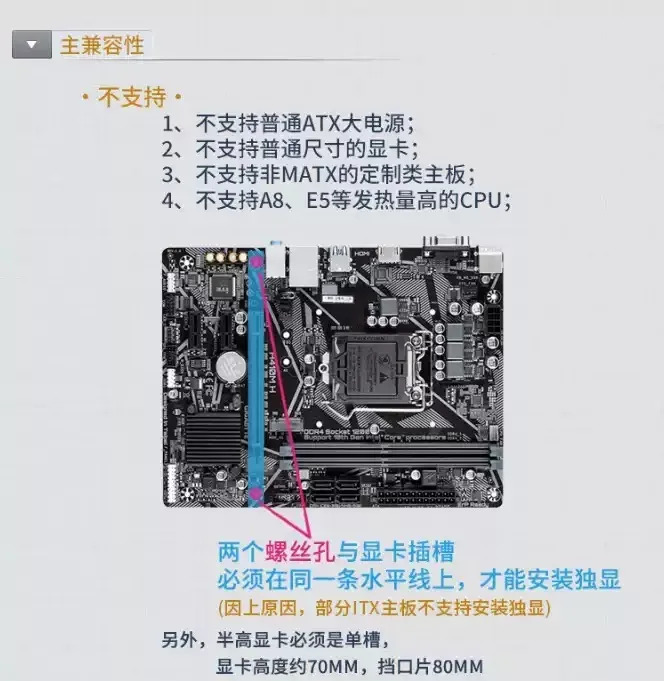 M iTX 메보드 소형데스크탑 컴퓨터 호스트 케이스 소형 미니 1U 19x17 cm