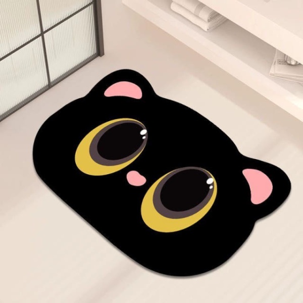 프리미엄 세로귀 욕실매트 고양이 실리콘매트 방수매트 POPO POPO 세로귀 고양이 40x60 - 상세 이미지 3