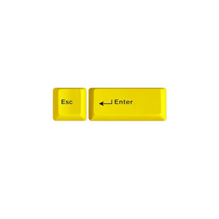 엠스톤 mStone 2Key ESC + ENTER 승화 키캡 (옐로우)