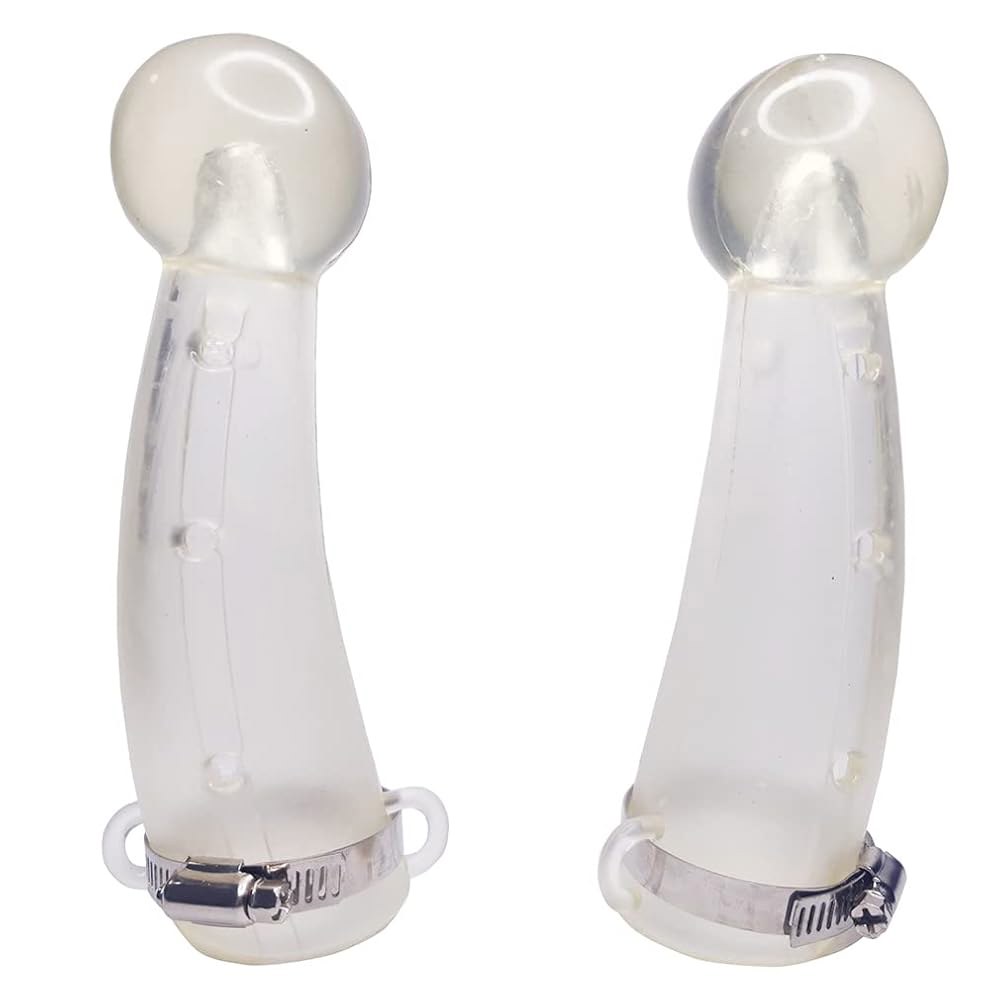 QIQIRO 소형 실리콘 염소 송아지 소 뿔 덮개 전투 방지 보호 모서리에 둘러싸인 둥근 보호기 Small Size 6.9 X1.77 - 상품 이미지