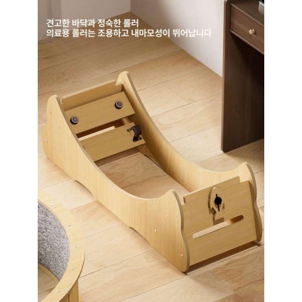 프리미엄 고양이 캣휠 운동용 캣타워 L사이즈 장난감 E1급 친환경 원목색 S사이즈-2.5kg - 상세 이미지 2