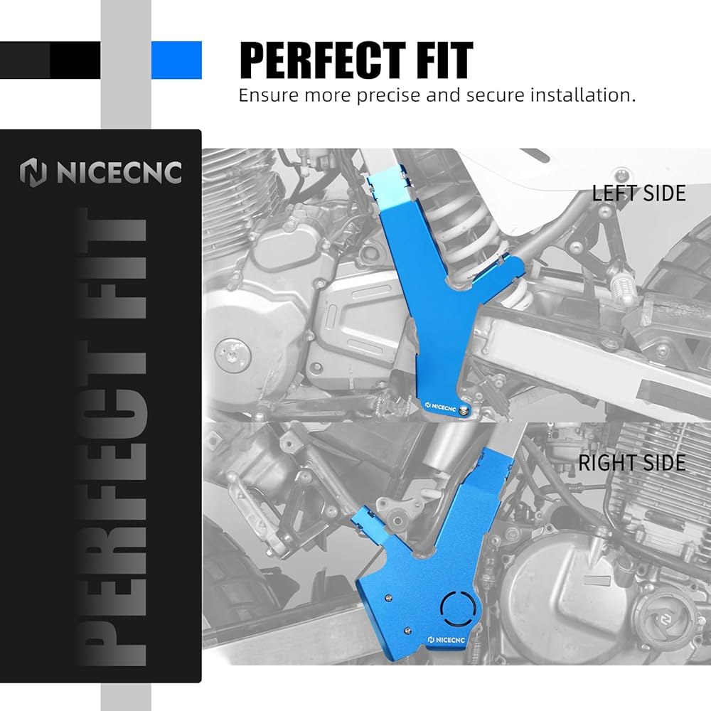스즈키 DR650 1996-2024와 호환되는 NICECNC 블루 프레임 가드 슈라우드 알루미늄 CNC 프로텍터 Blue - 상세 이미지 3