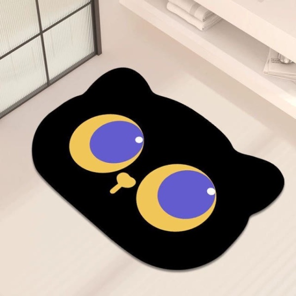 프리미엄 세로귀 욕실매트 고양이 실리콘매트 방수매트 POPO POPO 세로귀 고양이 40x60 - 상세 이미지 2