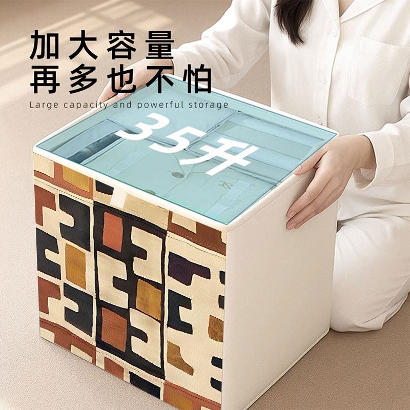 접이식 부직포 수납함 리빙 디자인 인테리어 정리함 박스 소품 정리 옷장 수납 박스 SNX42 (1) 27x27x27cm - 상세 이미지 4