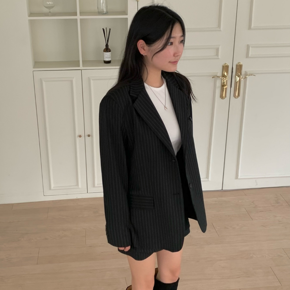 결혼식하객룩 투피스셋업 세미정장 봄자켓 자켓코디 투피스세트 셋업 이미지 6