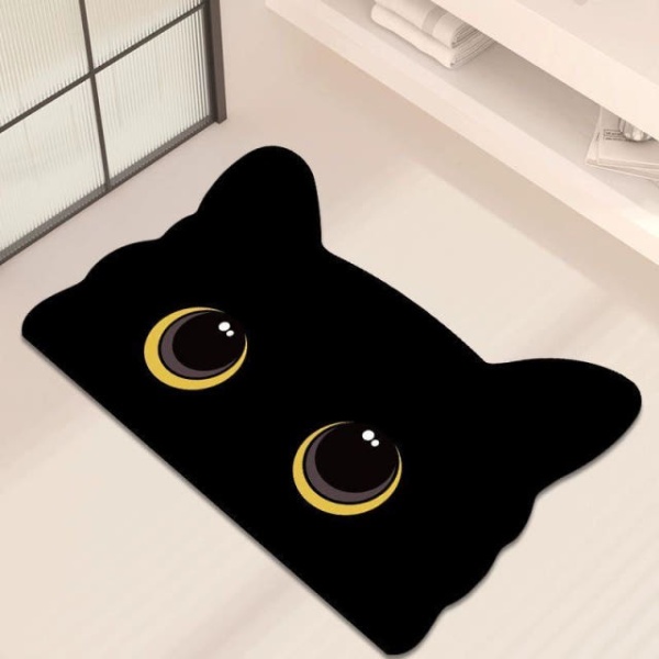 프리미엄 세로귀 욕실매트 고양이 실리콘매트 방수매트 POPO POPO 세로귀 고양이 40x60 - 상품 이미지