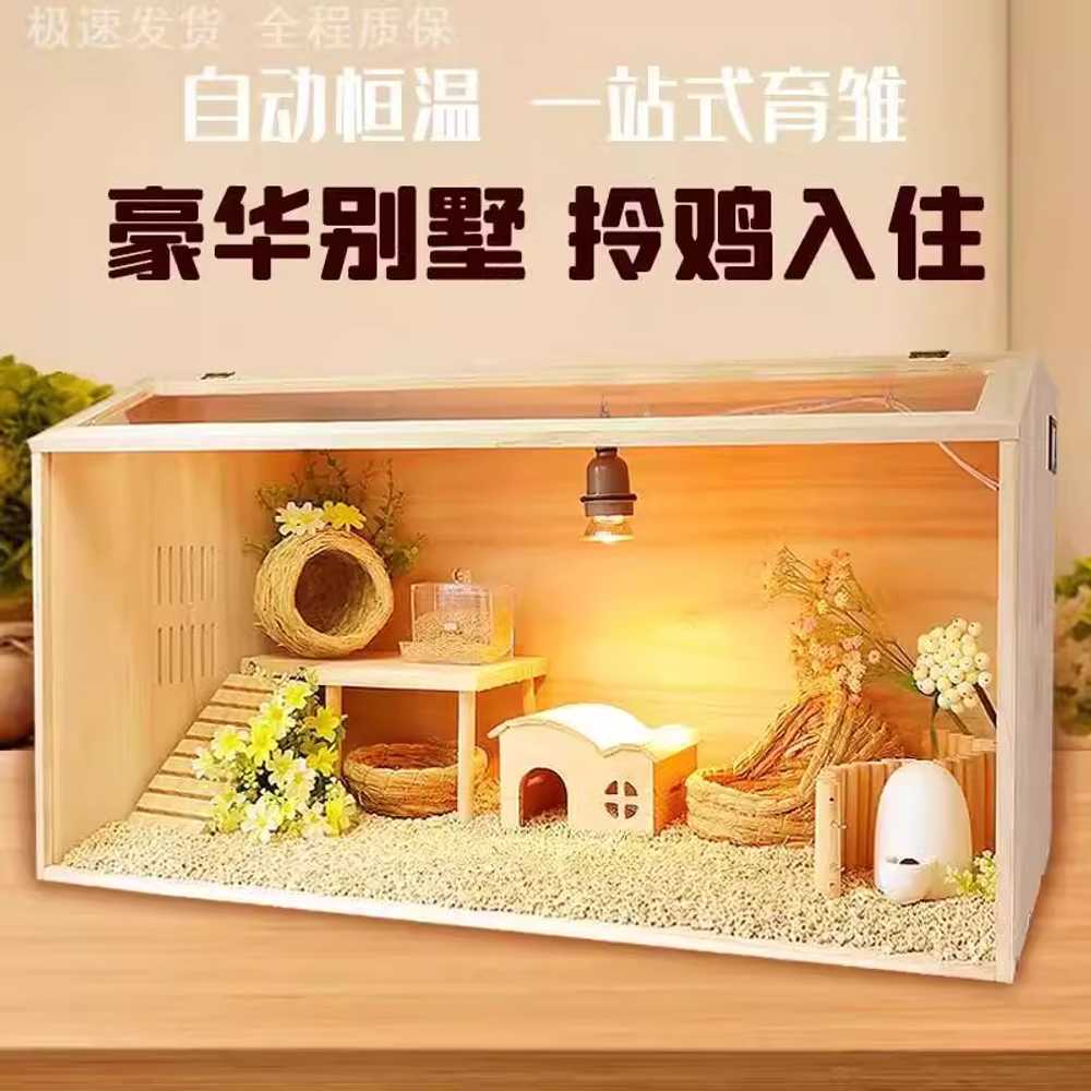 원목 햄스터 사육장 투명 놀이터 하늘다람쥐 집 펫 큰 80x40x40cm 더블 도어 이미지 6