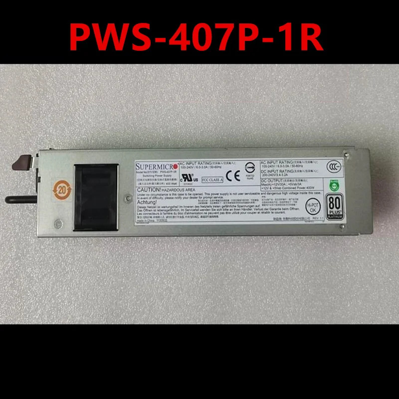 슈퍼마이크로오리지널 전원공급장치 400W PWS-407P-1R 신
