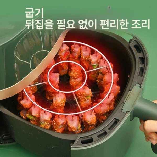 프리미엄 수직 그릴 에어프라이어 오븐 스테인 꼬치 12개 예비 소스 없음 예비 12개 꼬치 소스 없음 - 상세 이미지 4