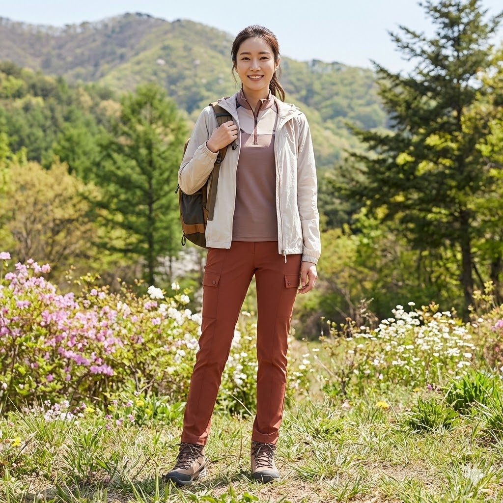 MILLET 밀레 여자 봄 간절기 아웃도어 면터치 등산 카고바지 - 상세 이미지 3