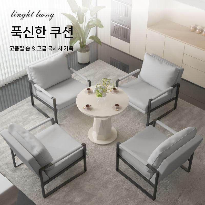 낮은 편한 의자 체어 카페의자 싱글 로비 카페 상담실 라운지 인테리어 - 상세 이미지 5