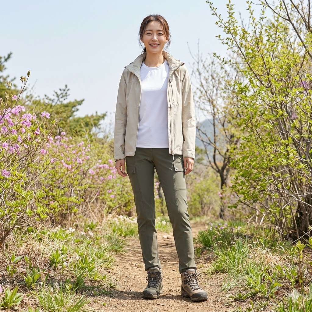 MILLET 밀레 여자 봄 간절기 아웃도어 면터치 등산 카고바지 - 상세 이미지 2