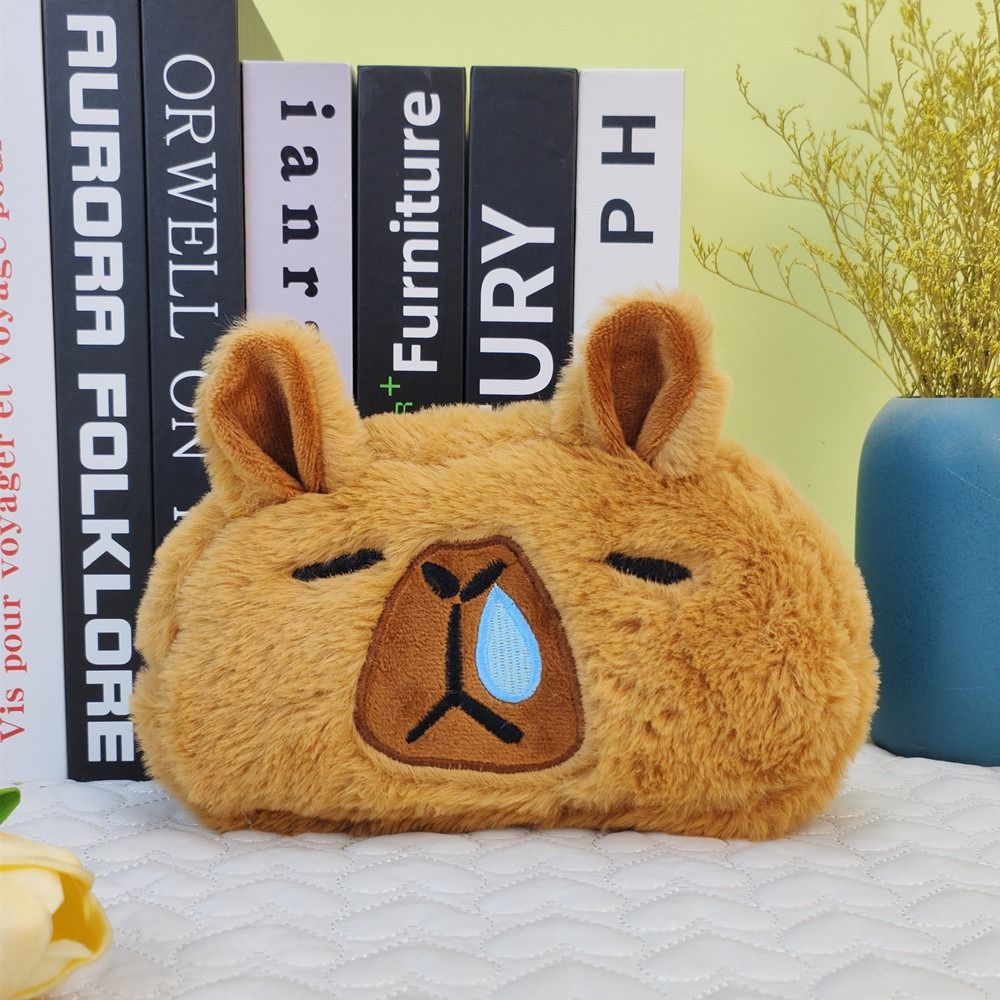 카피바라 봉제 필통 펜 파우치 인형 생리대 보관 수납 문구 화장품 귀여운 신학기 선물 - 상세 이미지 4