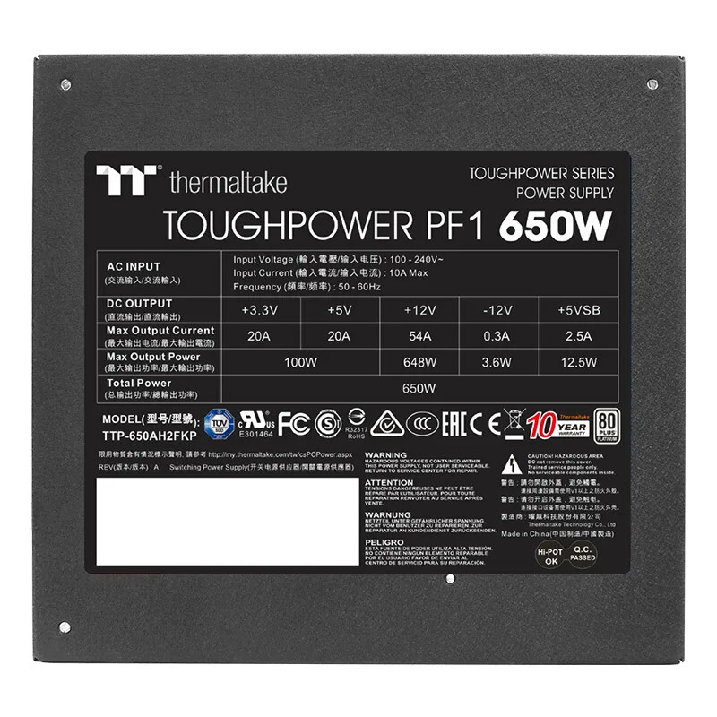 Thermaltake Toughp호환ower PF1 650W TTP-650AH2FKP 750W 850W 새 원본 전원공급장치