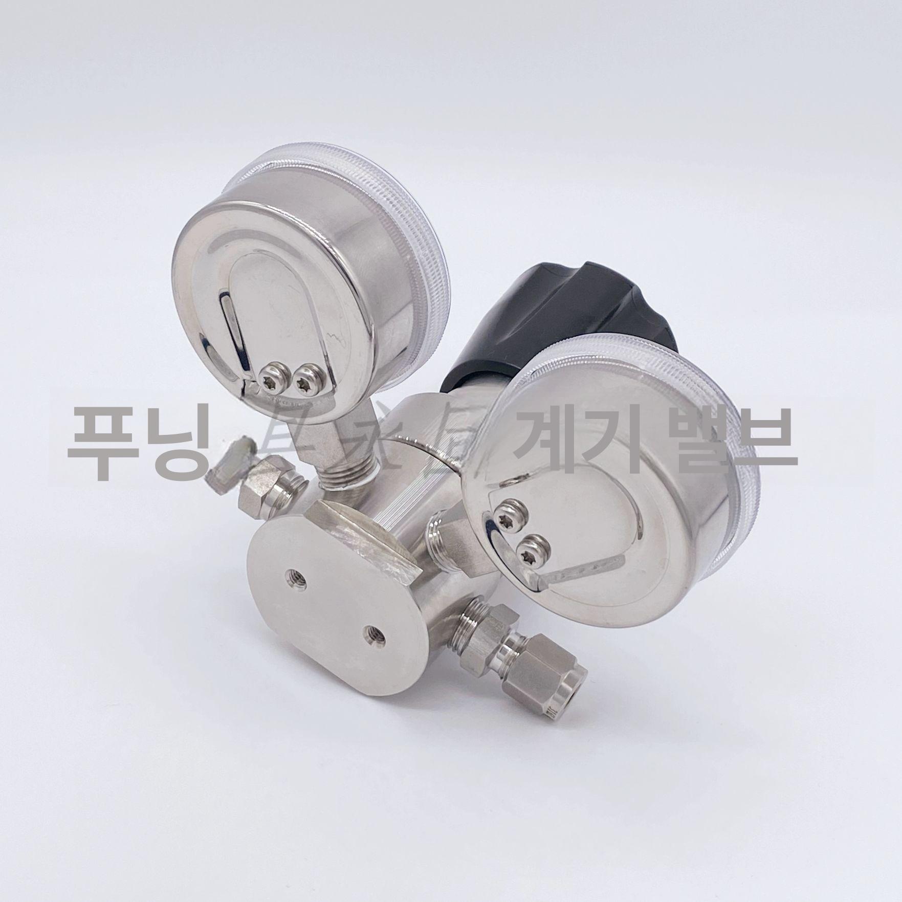 고압 질소 레귤레이터 감압기 스텐 게이지 4 x 25MPa - 상세 이미지 5