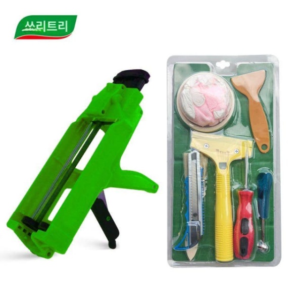 전문가용 실리콘건 실리콘 줄눈 접착총 도구 키트 솔기 분리 페이스트 실링제 그라우트 나이프 - 상세 이미지 5