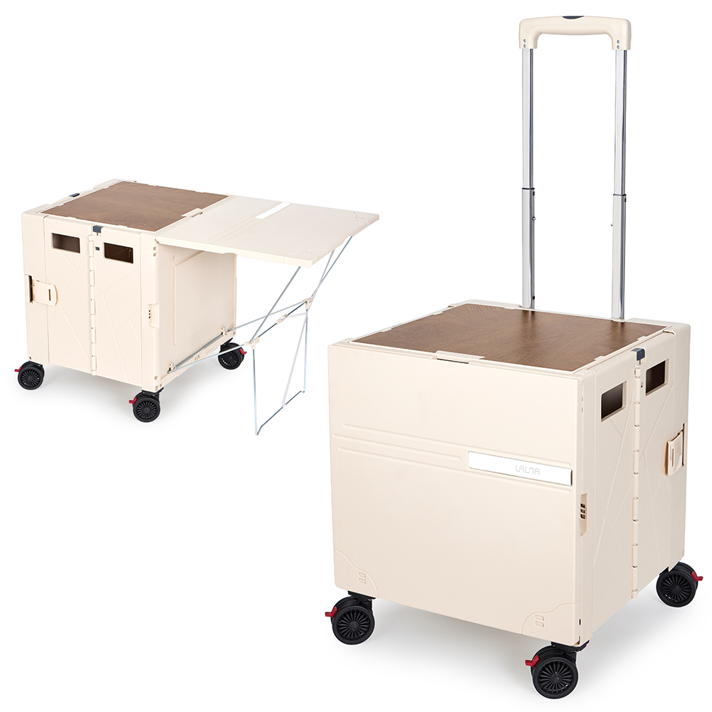 랄라 플렉시블 테이블 XL 접이식카트 장바구니캐리어 4바퀴 캠핑 박스 손수레 마트 제품 이미지