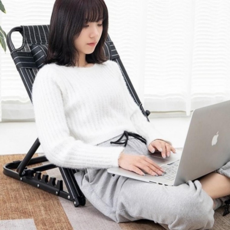 지니몰 접이식 그라운드 각도조절 체어 좌식의자 등받이 캠핑