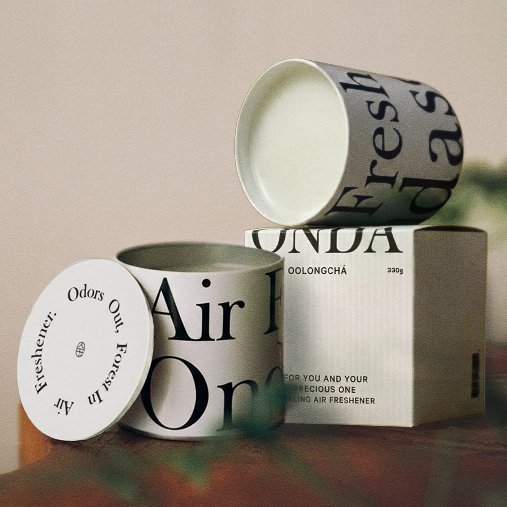 온다숲 힐링 탈취제 330g 고체 디퓨저 방향제 옷장 실내 화장실 우롱차향 2개