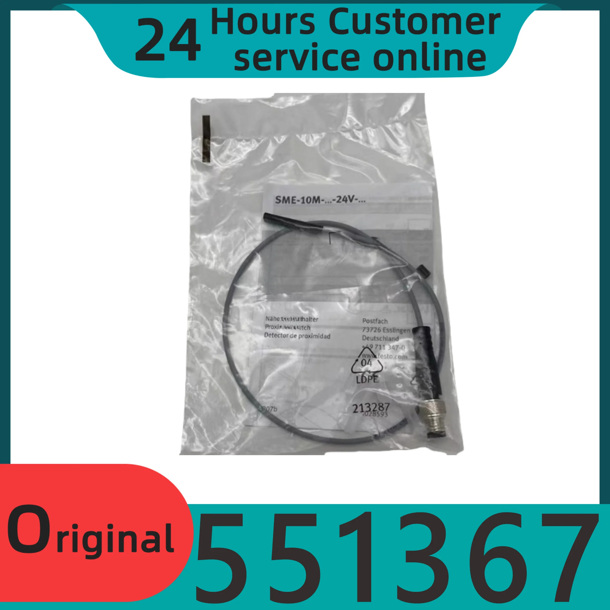 오리지널 자기 스위치 SME-10M-DS-24V-E-03-L-M8D 551367