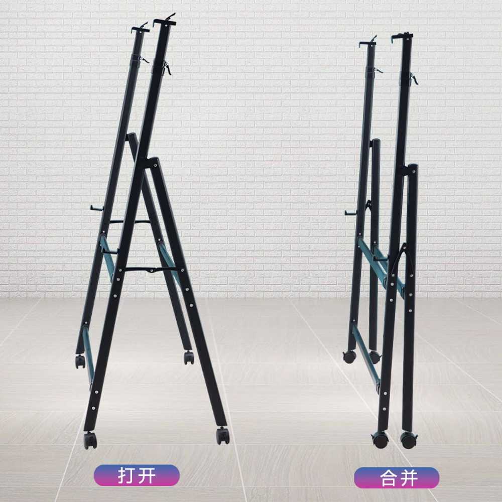 화이트보드 거치대 접이식 바퀴 승강 게시판 받침대 화이트 - 상세 이미지 2