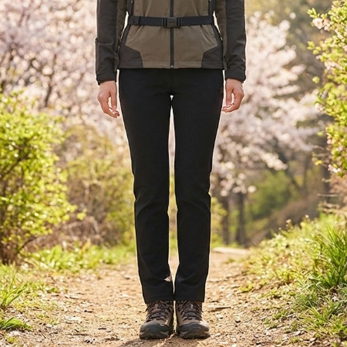 MILLET 밀레 여성 가을 아웃도어 스판 항균 약기모 등산바지 - 상품 이미지