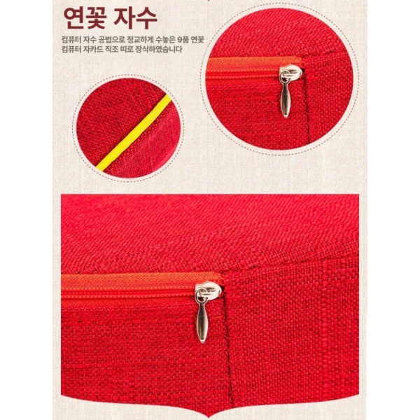프리미엄 연꽃 명상 방석 불교 요가 집 예배 두꺼운 커피색 절 커피색 연꽃 직경 50x높이 5cm - 상세 이미지 3