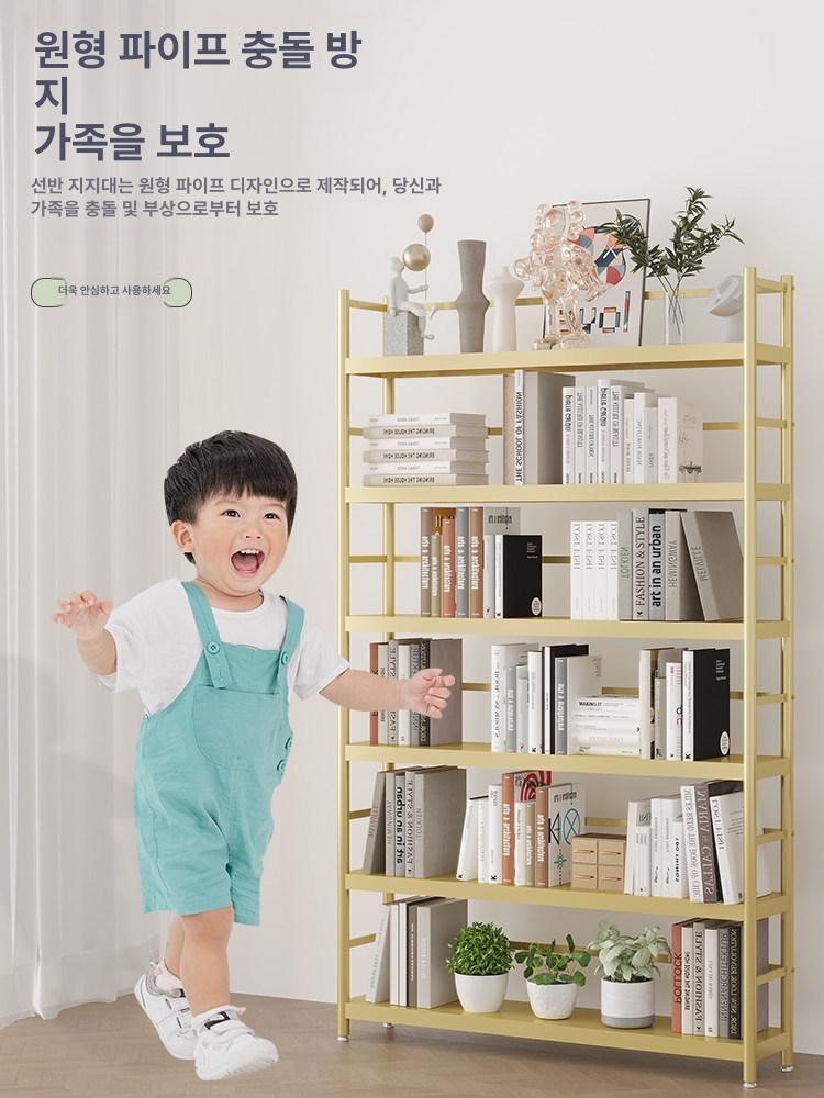 유어셀프장식장 화이트 수납 블랙 선반 모던 엔틱 전시대 베이지티 3단 120 x 25x93cm - 상세 이미지 4