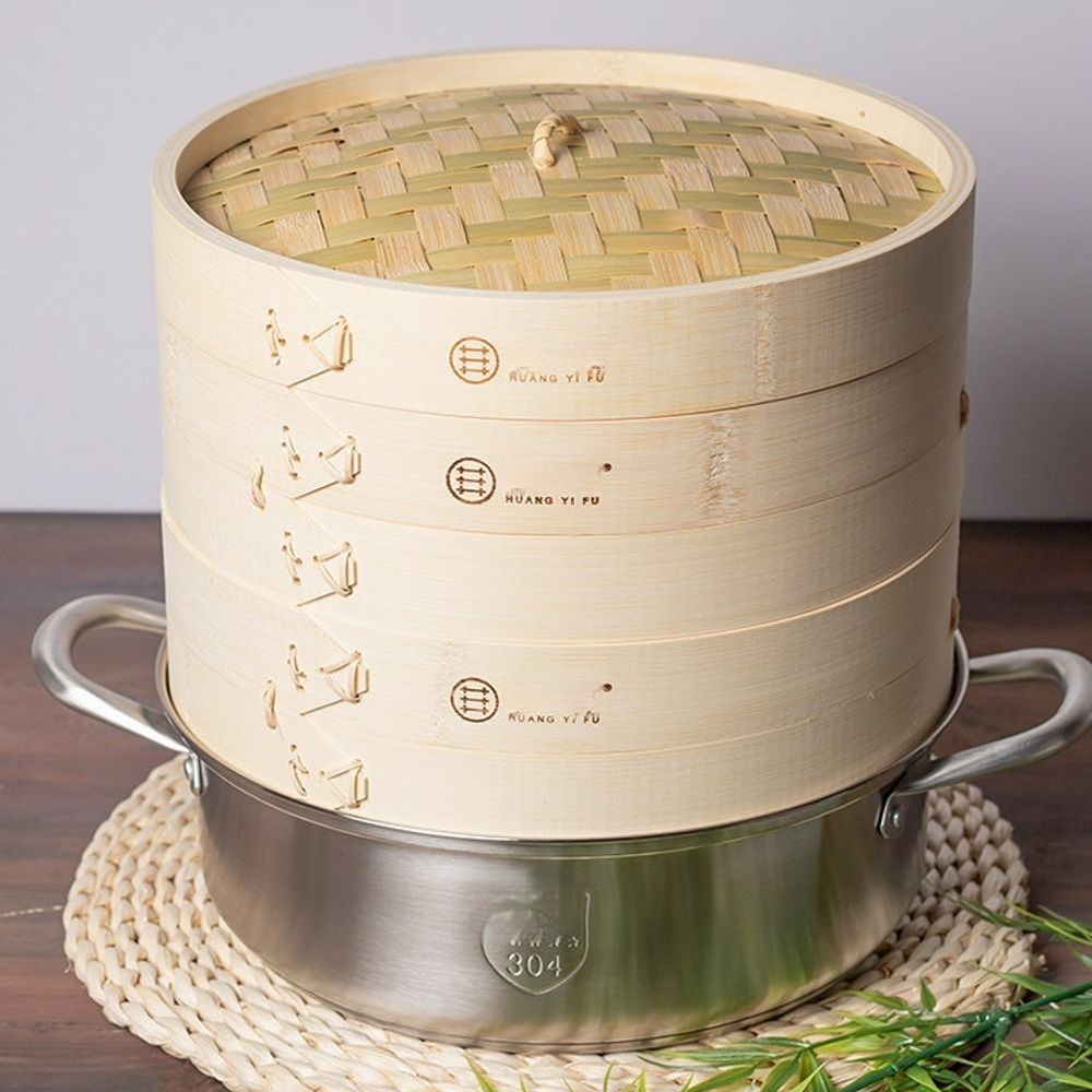 편백나무 찜기 만두찜기 인덕션찜기 가정용주방 조리도구 주방 Y. 26cm 증기선 기선 포함 - 상품 이미지