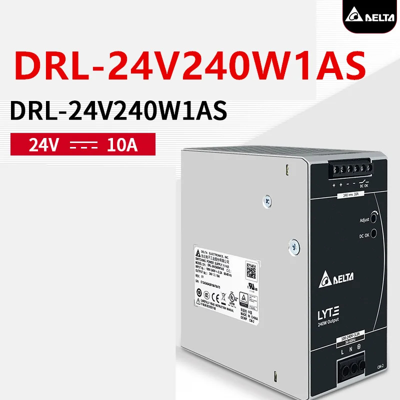 DELTA 24V10A 240W DRL-24V240W1AS새 원본 레일 전원공급장치
