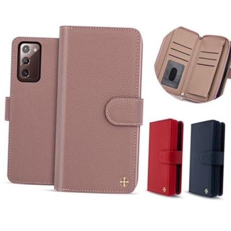 국내및아시아 갤A426케이스 갤럭시 천연가죽 vincen로고지퍼 케이스 A42 A426