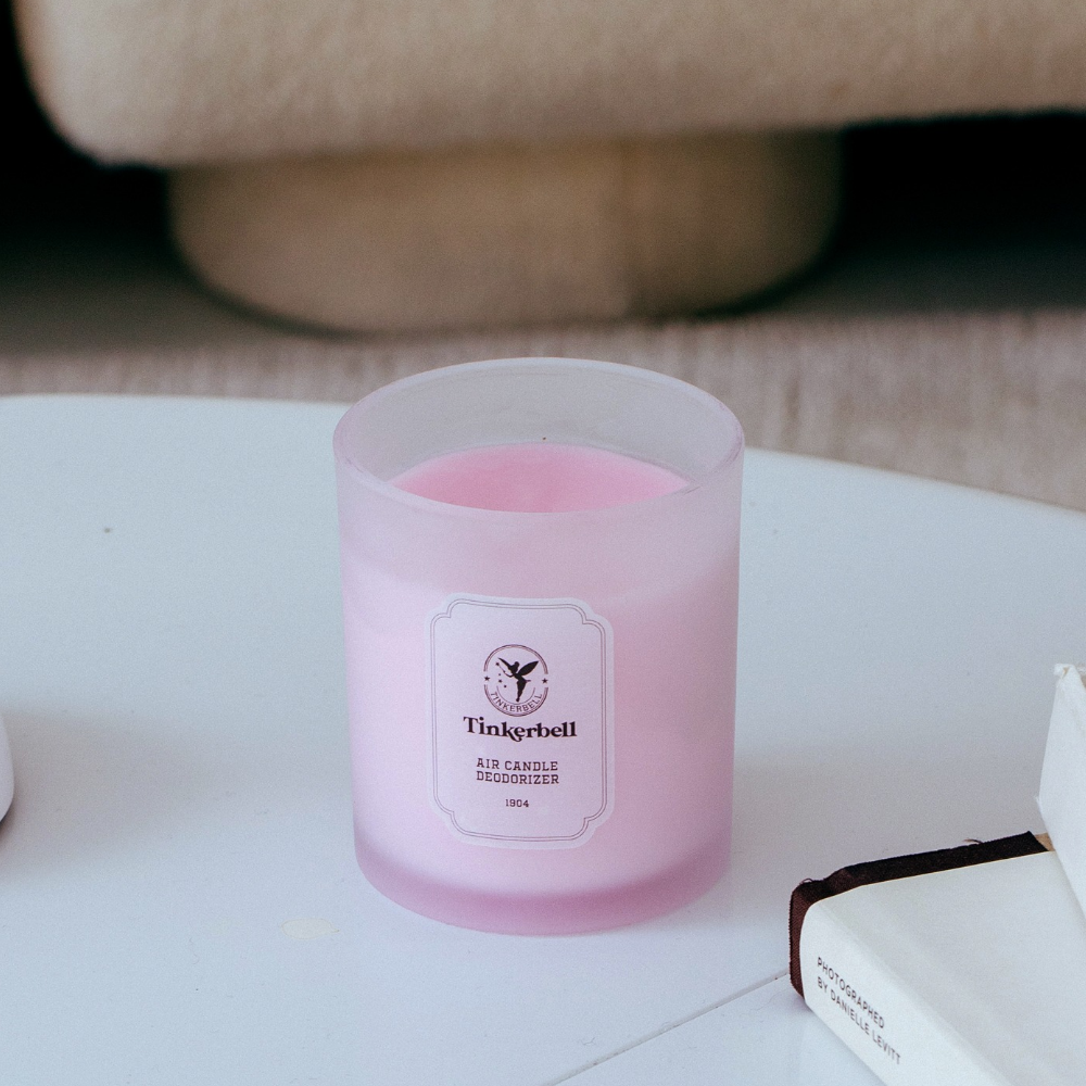 [팅커벨] 에어캔들 퍼퓸 고체 탈취제 홀애비 냉장고 하수구 냄새제거 피오니 로지, 230g, 1개 제품 이미지