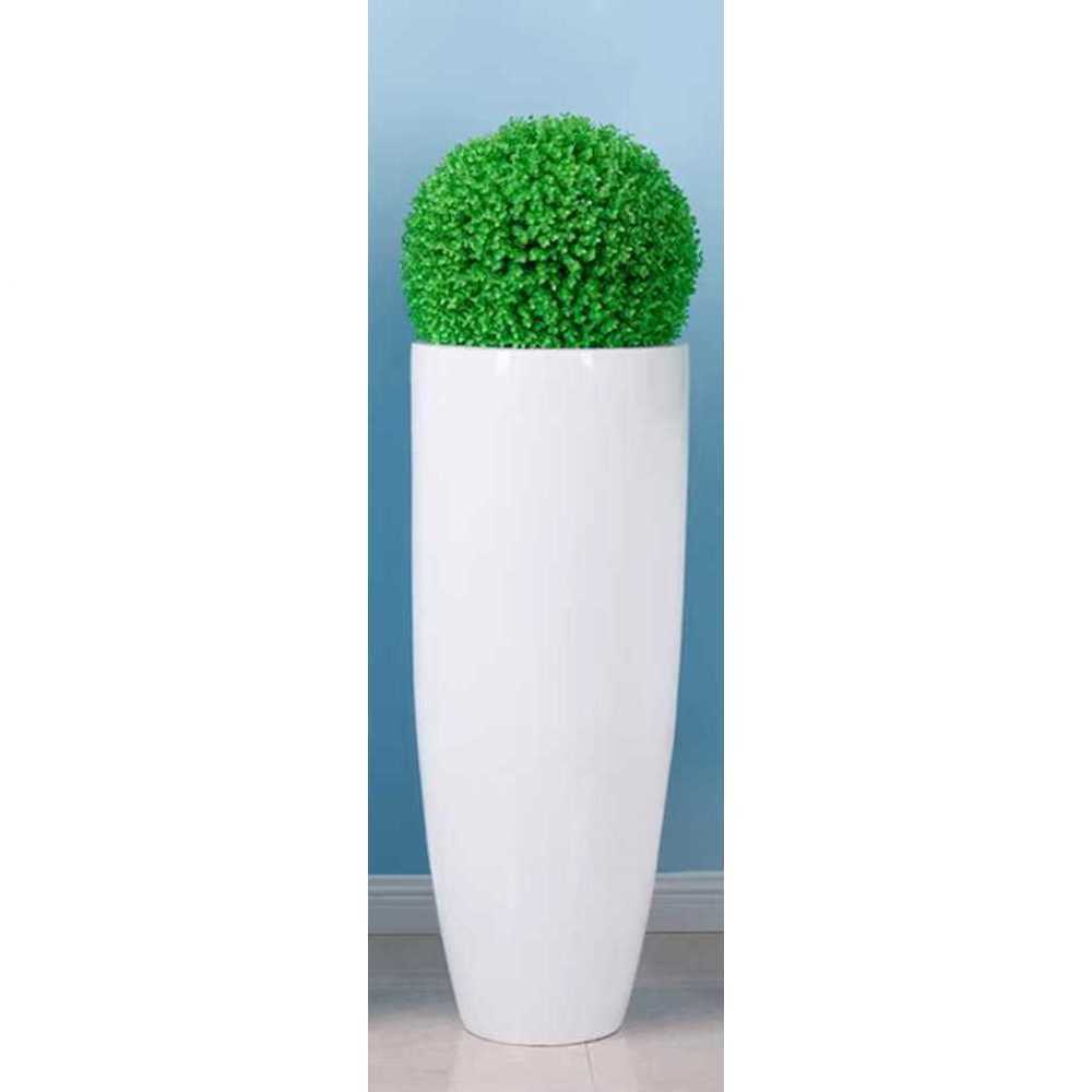 원형 대형 화분 식물 인테리어 분갈이 도자기 롱분 긴 36x90cm - 상품 이미지