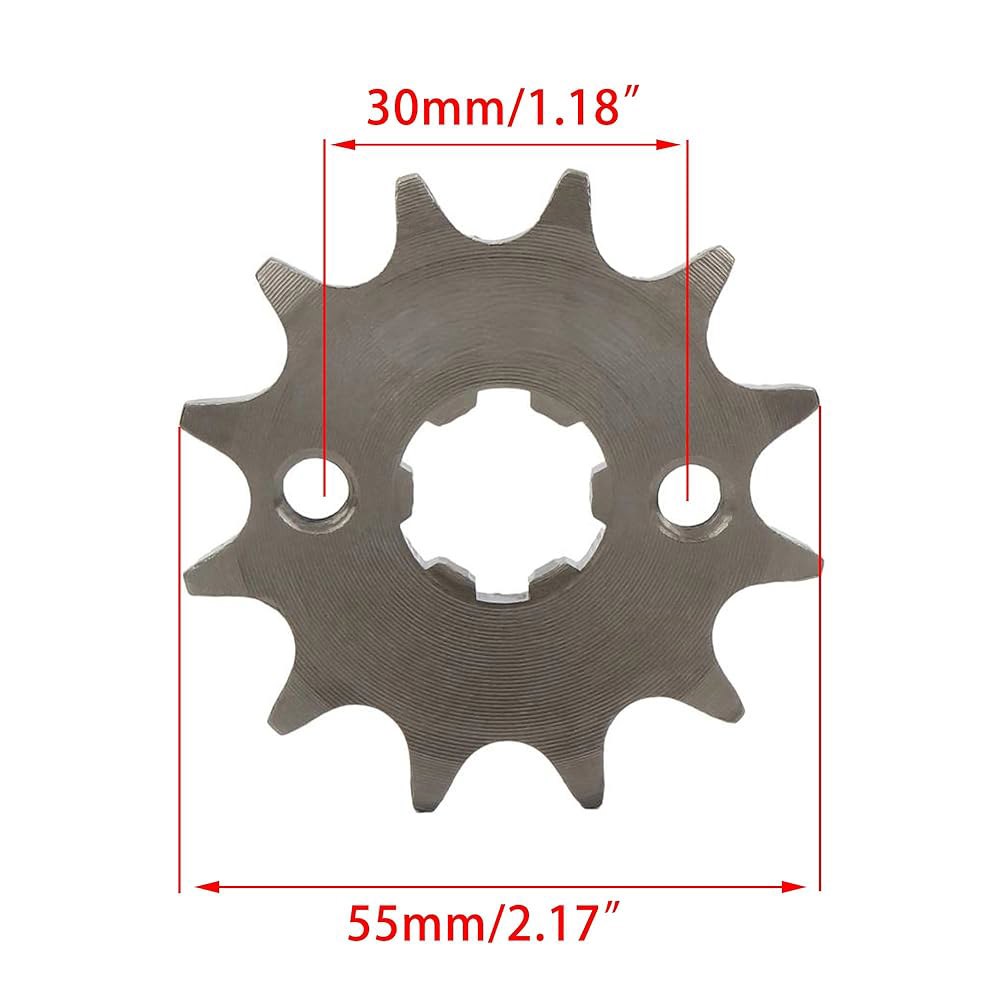 ABCERSI 428 13T 17mm 전면 스프로킷 50cc 70cc 90cc 110cc 125cc 140cc 160cc 더트 핏 미니 바이크 4 휠러 모프드 ATV와 호환됩니다 - 상세 이미지 3
