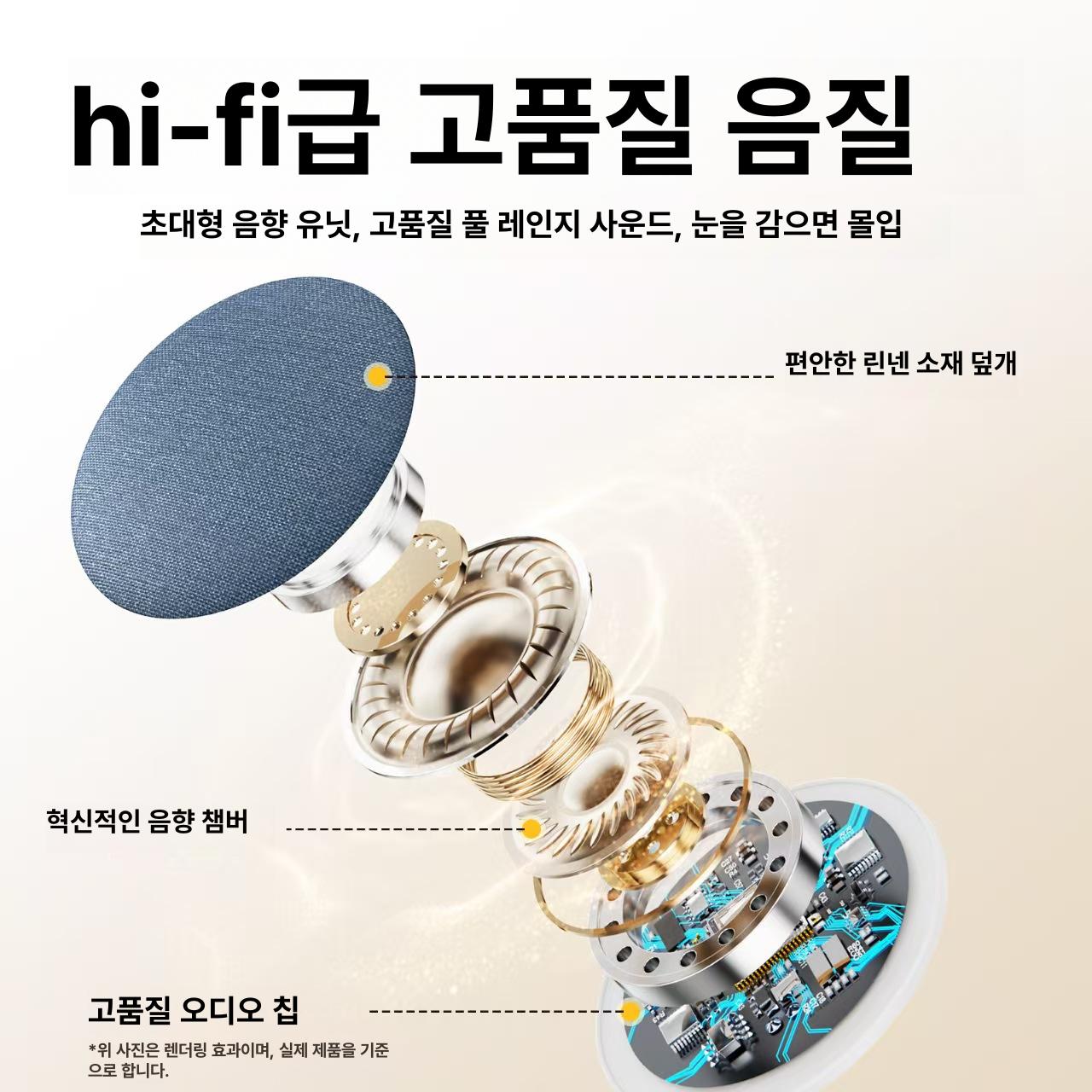 수면용 소형 블루투스 스피커 베개 밑 노래 소설  화이트 노이즈 블루 - 상세 이미지 4