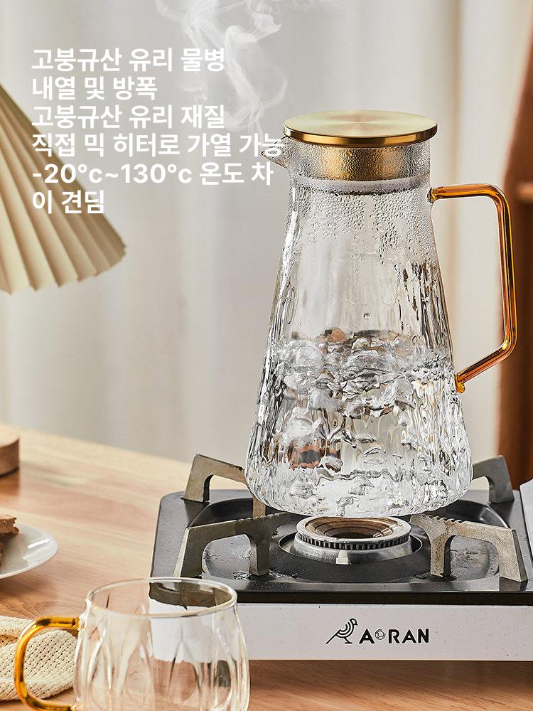 음료 디스펜서 셀프 카페 식혜 음료수 저그 뷔페용 주스 해머드 직선 1750ml 실버 +2컵 - 상세 이미지 5