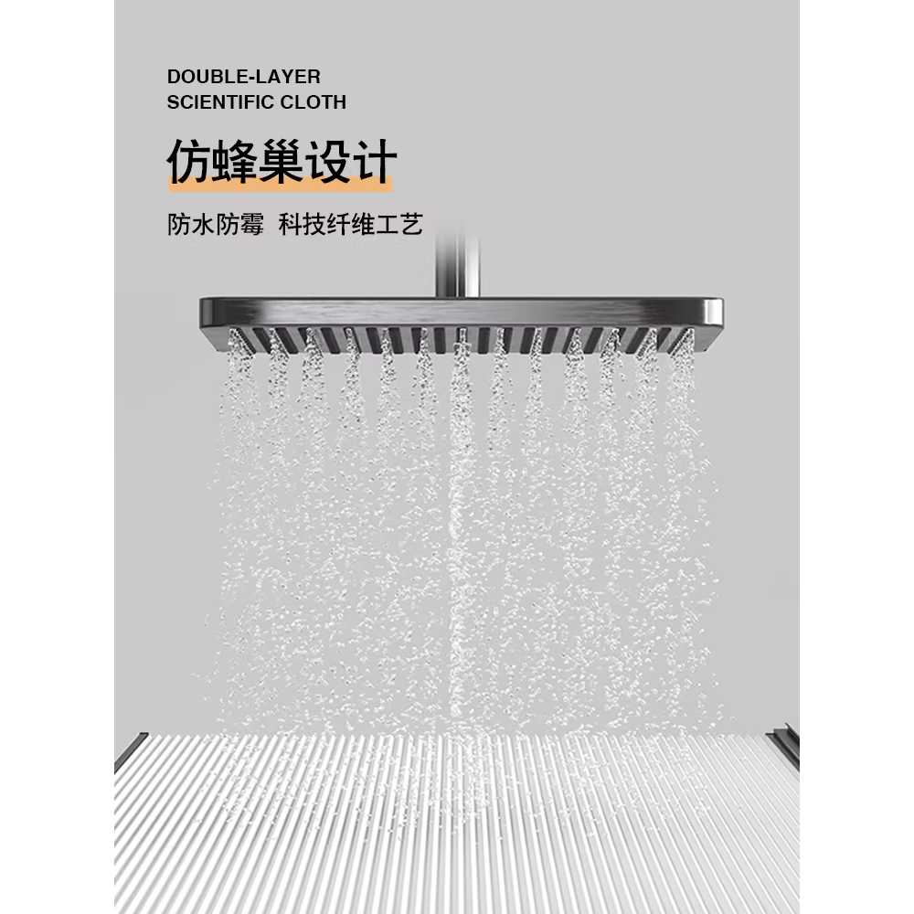 접이식 샤워파티션 욕조파티션 탈의실 화장실 흡착판 130x180cm - 상세 이미지 3