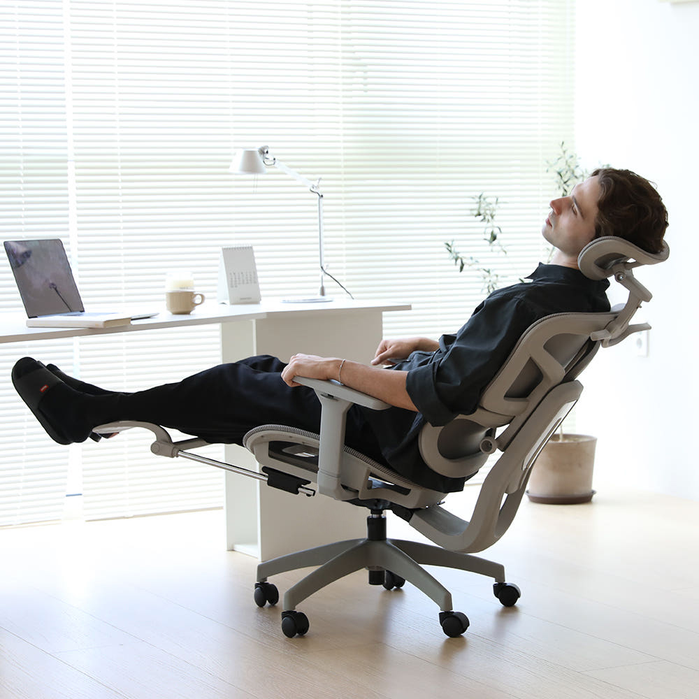 투노 넥트론 프리미엄 사무실 컴퓨터 게이밍 책상 허리 편한 학생 공부 리클라이너 메쉬의자 제품 이미지