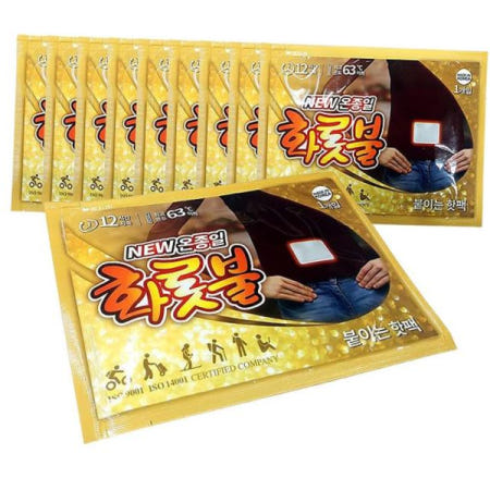 핫팩세트 붙이는 겨울 화롯불 핫팩 파스형 손난로 10개 1세트