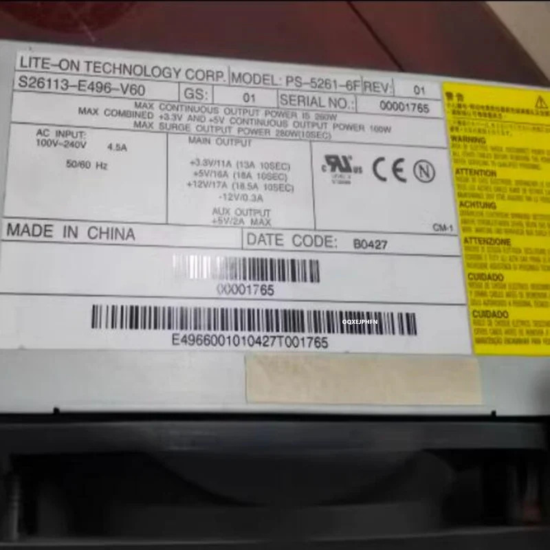 SIEMENS 280W S26113-E496-V60 PS-5261-6F리퍼 전원공급장치