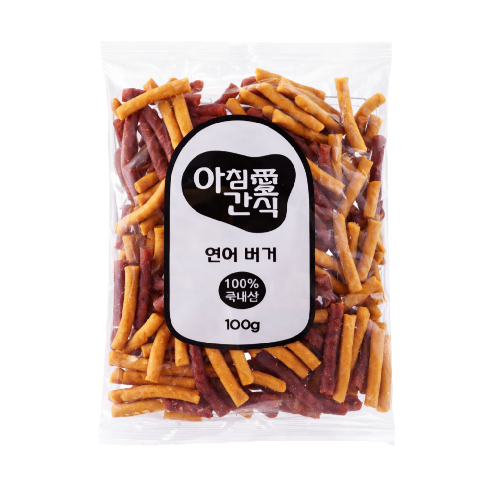 아침애 버거 노즈워크 칭찬 강아지 간식 연어, 100g, 1개 - 상품 이미지