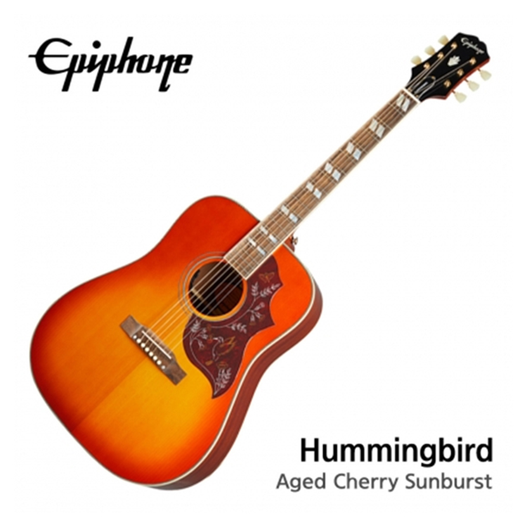에피폰 Epiphone 허밍버드 올솔리드 통기타 Aged Cherry - 상품 이미지
