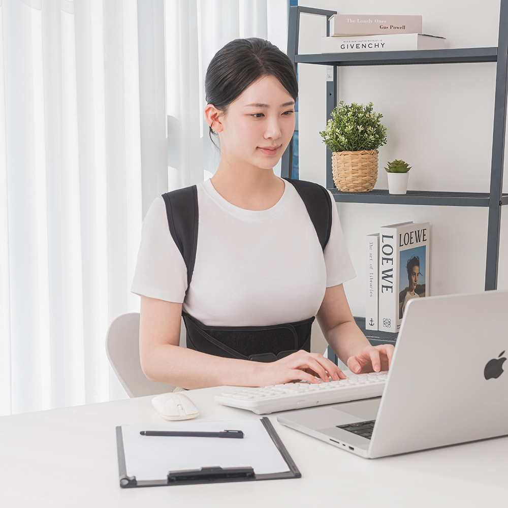 자세교정밴드 거북목 라운드숄더 교정 어깨 굽은 등 자세 교정기 바른자세 상품 이미지