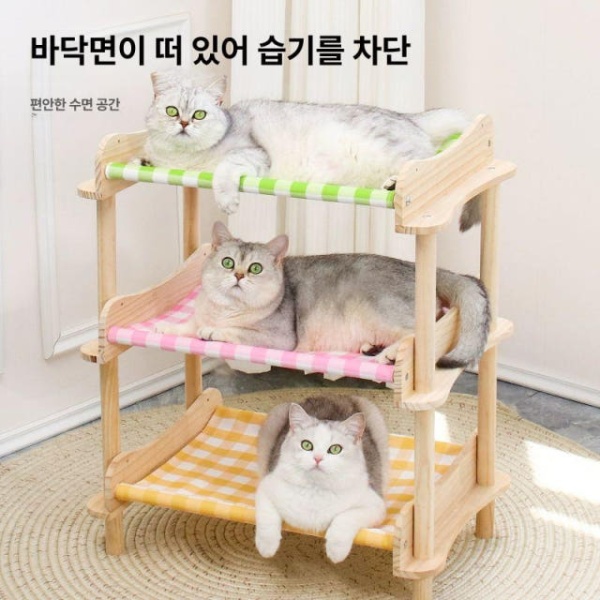 프리미엄 캣타워 고양이놀이터 캣폴 슈슈타워캣타워 이층 고양이 침대 반려동물집 사계절 편안한 다묘용집 고양이캣타워 캣폴캣타워 고양이캣폴 취향 적층형 고양이 집 스크래쳐 6kg 이하 - 상세 이미지 2