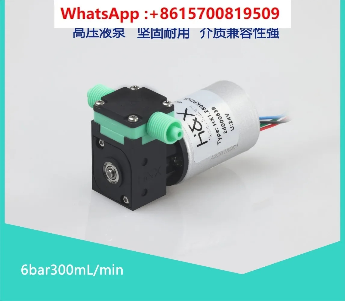 고압 액체 소형 다이어프램 펌프 300ml/분 6bar