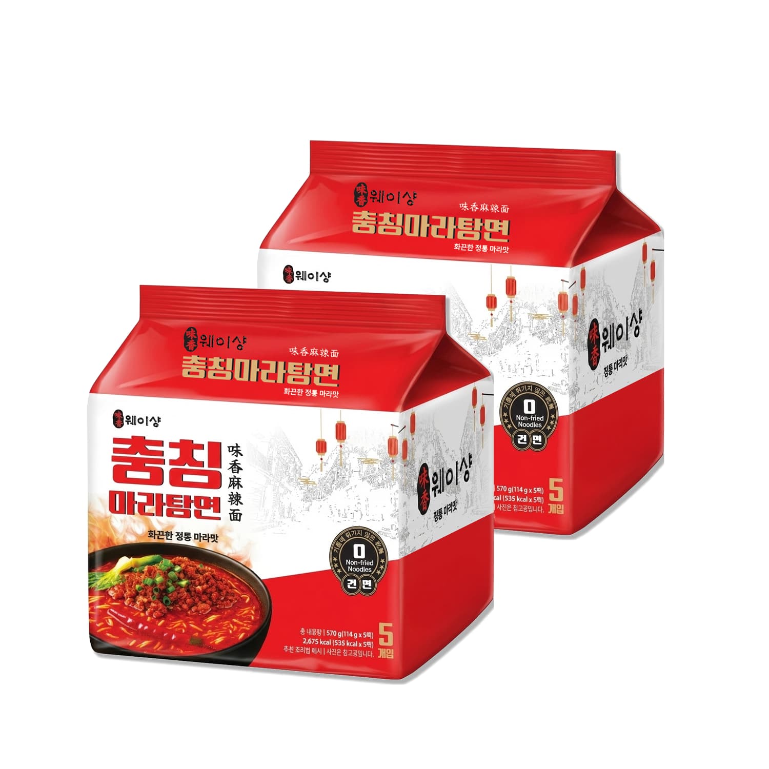 중독성 있는 진한 국물, 웨이샹 충칭 마라탕면 114g, 10개 - 상품 이미지