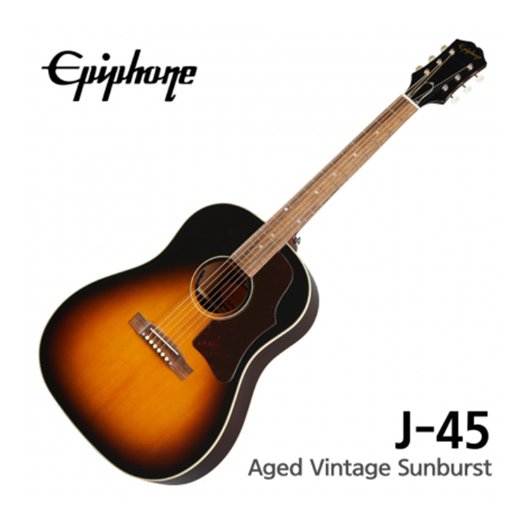 에피폰 Epiphone J-45 올솔리드 통기타 - Aged Vintage Sunburst - 상세 이미지 2
