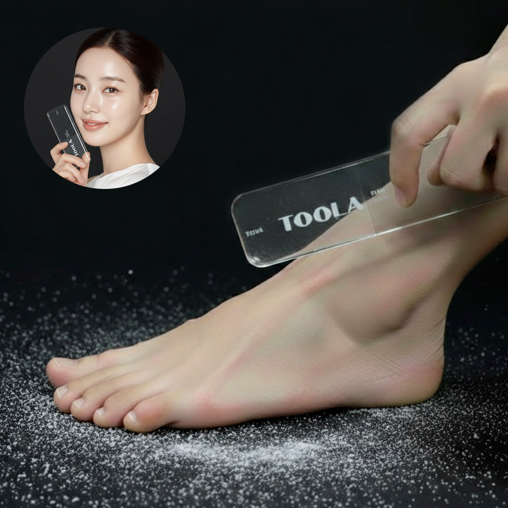툴라 유리 풋파일 스틱 2단계 발각질 제거 발뒤꿈치 발바닥 갈라짐 굳은살 케어 - 상품 이미지