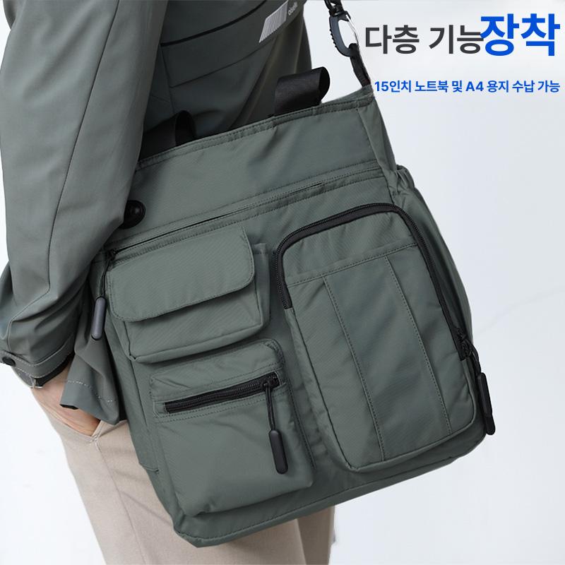 나일론백팩 가벼운 책가방 미니백 노트북백 결합 경량백 그레이 - 상세 이미지 2