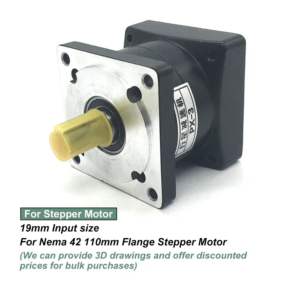 경제 유성 감속기 Nema42 110mm 비율 32161 70Nm 3000RPM 19mm 입력 22mm 출력 속도 스텝다운 기어박스